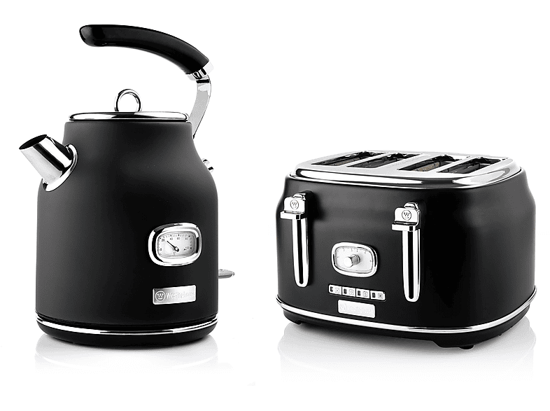 WESTINGHOUSE WES04 Wasserkocher Toaster Set Schlitze: 4) Watt, schwarz (1750