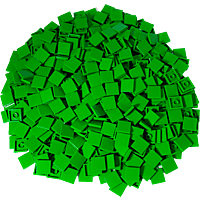 LEGO 2x2 Fliesen Grün - 25 Stück - Green tile 3068b Bausatz