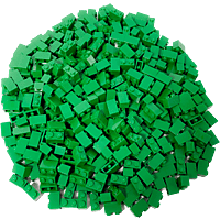 LEGO 1x2 Steine Grün - 500 Stück - green brick 3004 Bausatz