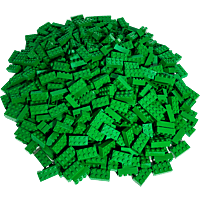 LEGO 2x4 Steine Grün - Classic, Basic, City - green 3001 Menge 500 Stueck Bausatz