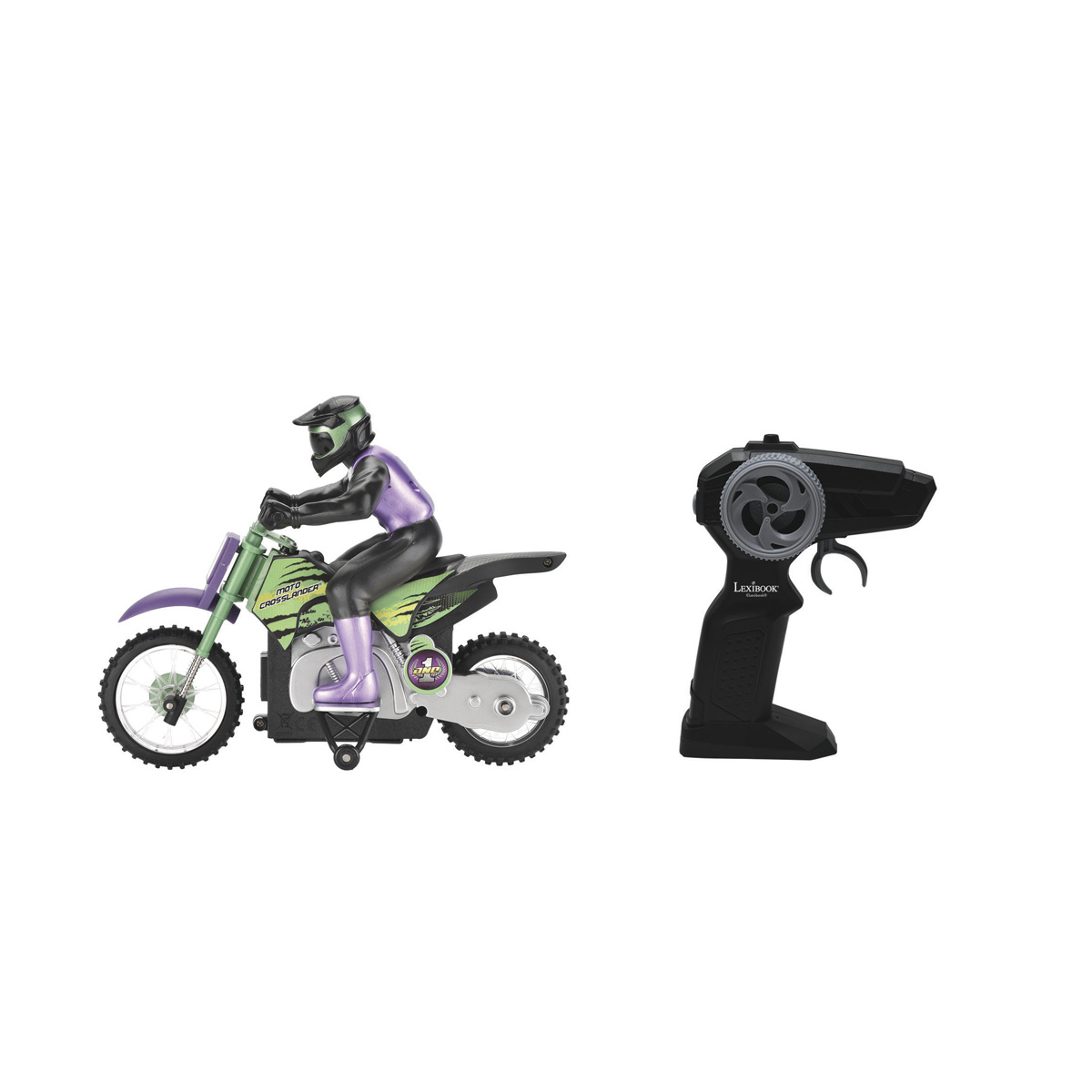 Fahrzeug, RC LEXIBOOK / Grün/Violet Schwarz Motorrad CROSSLANDER®
