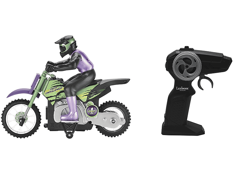 LEXIBOOK CROSSLANDER® Motorrad RC Fahrzeug, Schwarz / Grün/Violet
