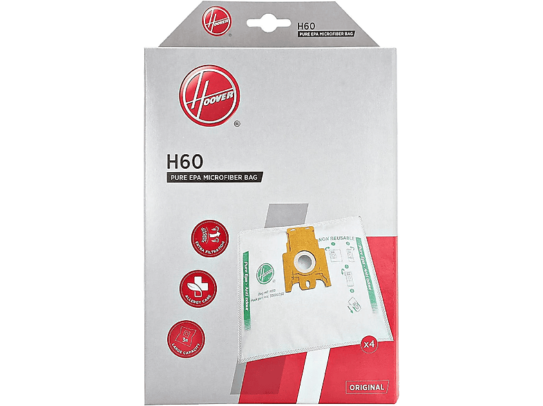 Accesorio Aspirador - HOOVER Hoover H60 Bolsa Pure-Epa