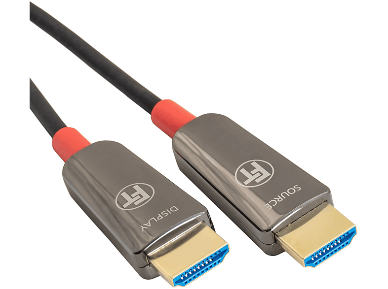FEINTECH VMI90100 8K Glasfaser Hybrid HDMI Kabel 10 m, 8k 60Hz, 4K 120Hz, 48 Gbps, Unterstützt HDCP 2.3, HDMI-CEC und ARC/eARC, 3D, VRR, ALLM, HDR