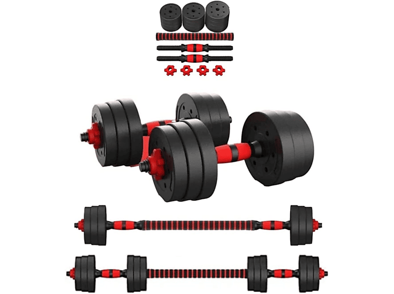 JUEGO DE MANCUERNAS CON MANCUERNAS AJUSTABLES 30 KG TOT MUSCULACIÓN  AJUSTABLE