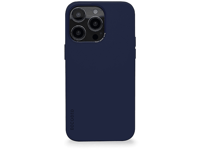 DECODED AntiMicrobial Silicone Backcover Navy Peony, Backcover, Apple, iPhone 14 Pro, Navy Peony