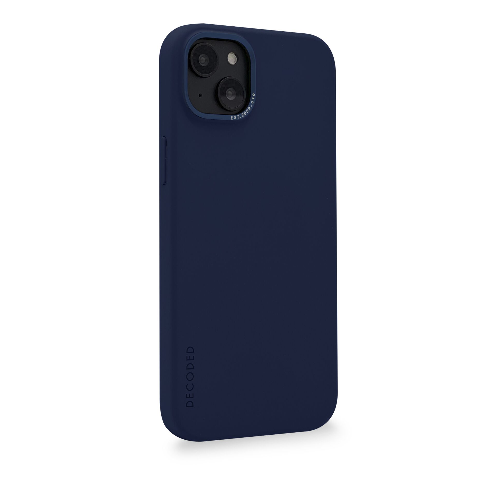 DECODED AntiMicrobial Silicone Backcover Navy Peony, Plus, iPhone 14 Backcover, Peony Apple, Navy