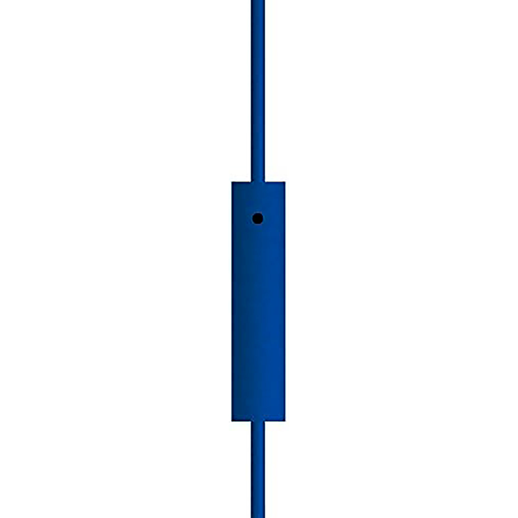 Una línea vertical delgada, azul, con un rectángulo azul en el centro y dos líneas más delgadas.