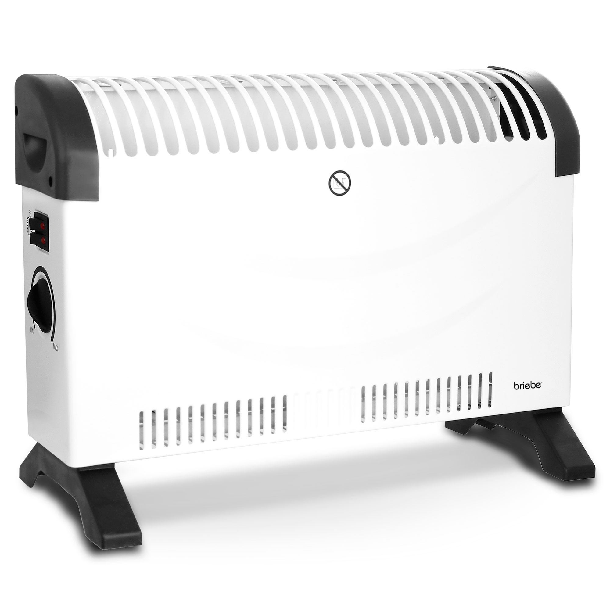 Convector - |, Convector Eléctrico Aire Caliente 3 Niveles Potencia Termostato Regulable Silencioso Portátil BRIEBE, Blanco