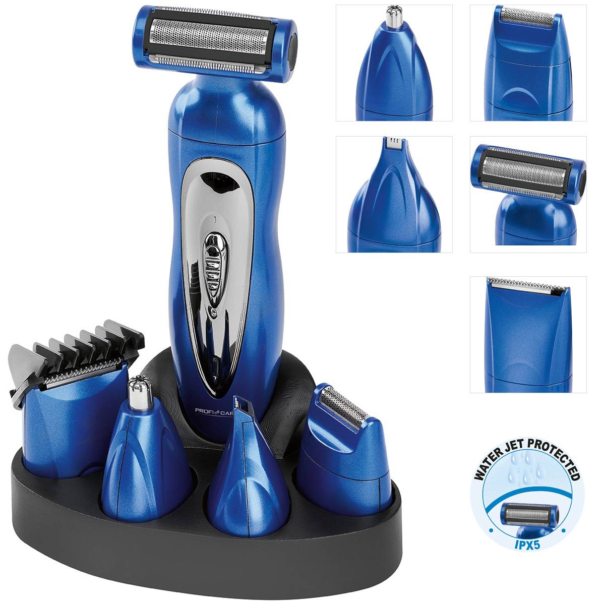 Cortapelos - BHT 3015 PROFICARE, Peines de corte, cepillo limpieza accesorios, Azul