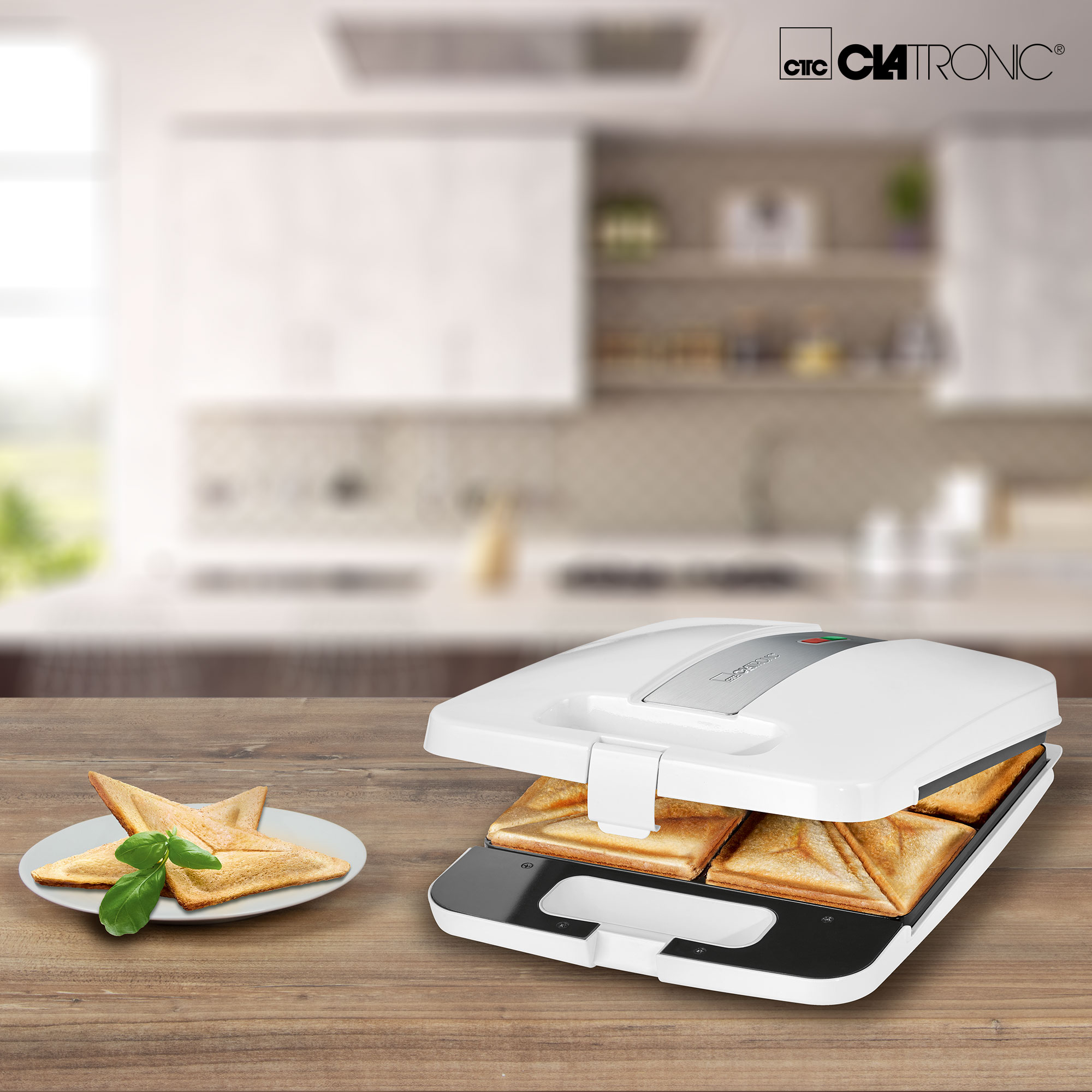 Weiß CLATRONIC Sandwichtoaster 3629 ST