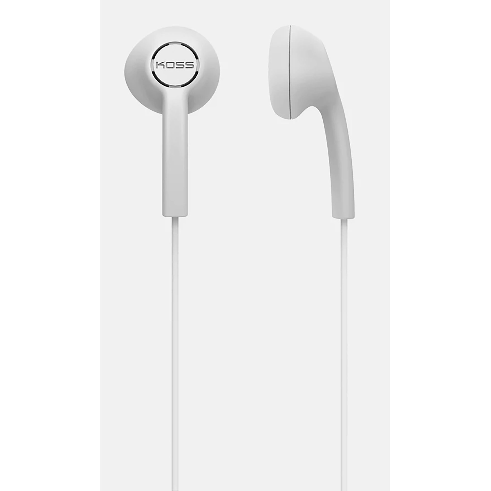 Dos auriculares internos blancos colocados uno al lado del otro sobre fondo blanco.
