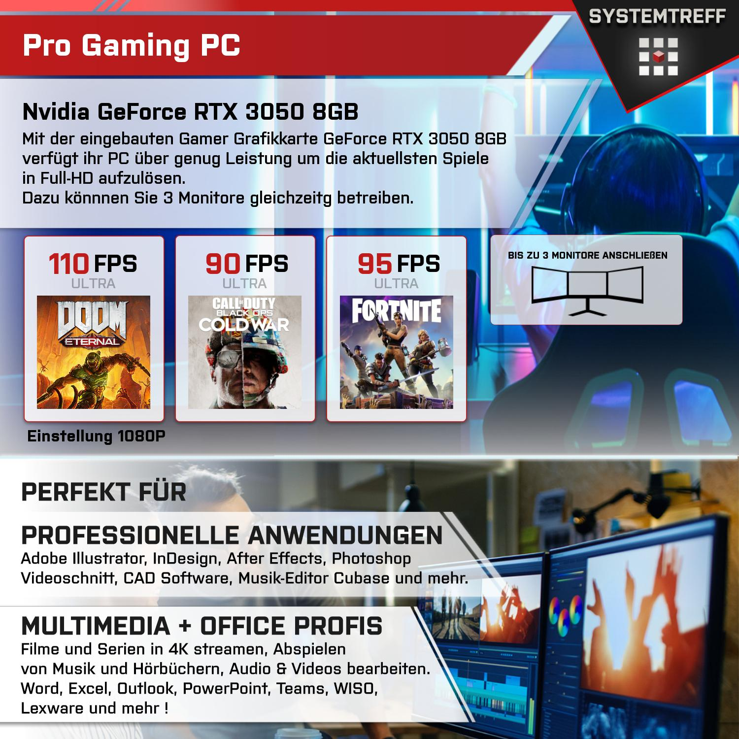 SYSTEMTREFF Gaming AMD Ryzen mit Ryzen™ RAM, GB Pro, RTX™ 5 mSSD, NVIDIA GB PC Gaming AMD Prozessor, 7600X, Windows 512 5 GeForce 32 3050 11