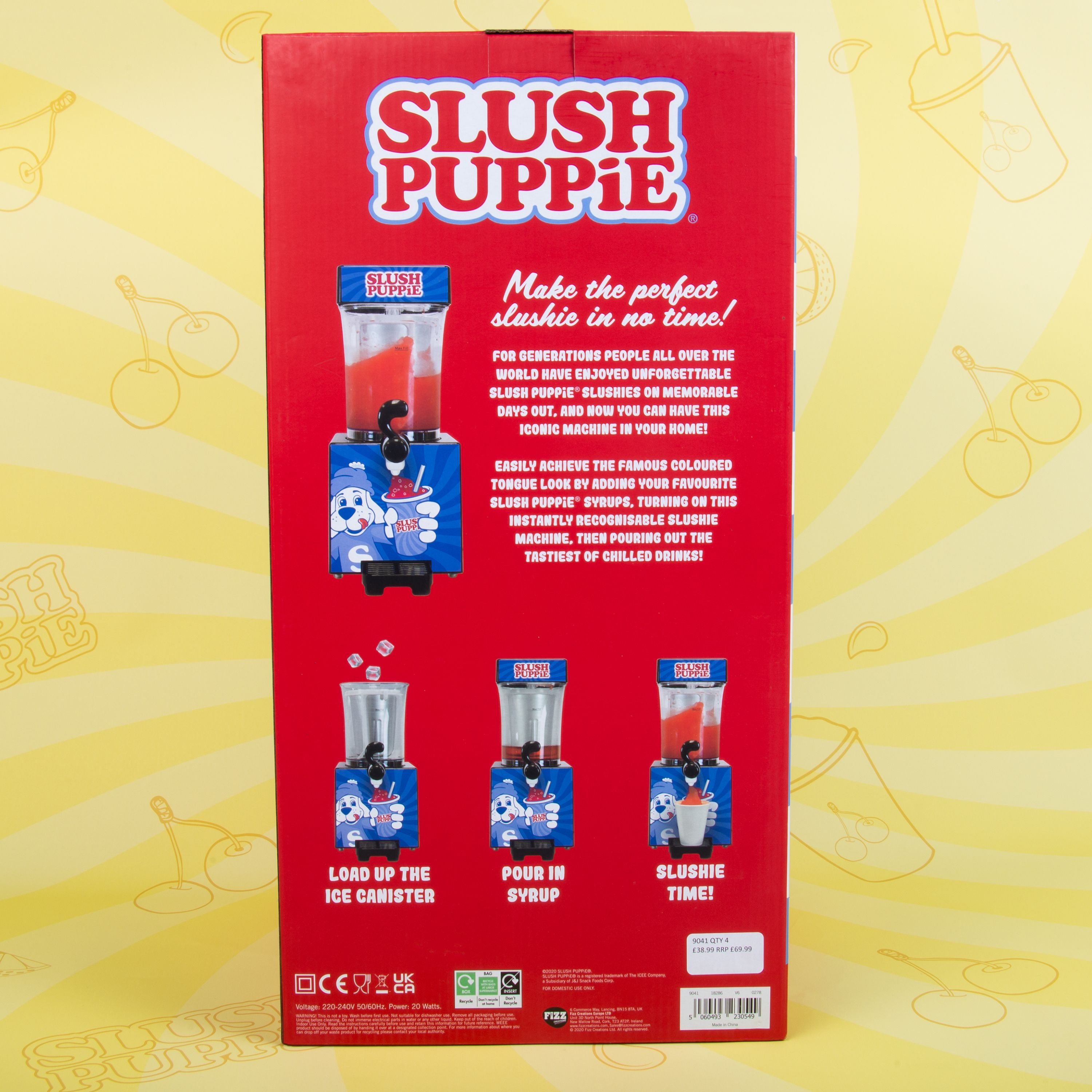 FIZZ CREATIONS SLUSH PUPPiE - 1L XL Eismaschine (20 Maker Slushie Blau) Watt