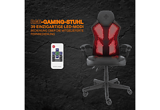 DELTACO GAMING GAM-086 mit RGB-Beleuchtung Gaming Stuhl, schwarz