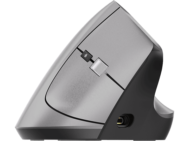 PUSAT Ergo Wireless/Bluetooth Maus für Laptop Maus, Office Ergonomisch Notebook Grey