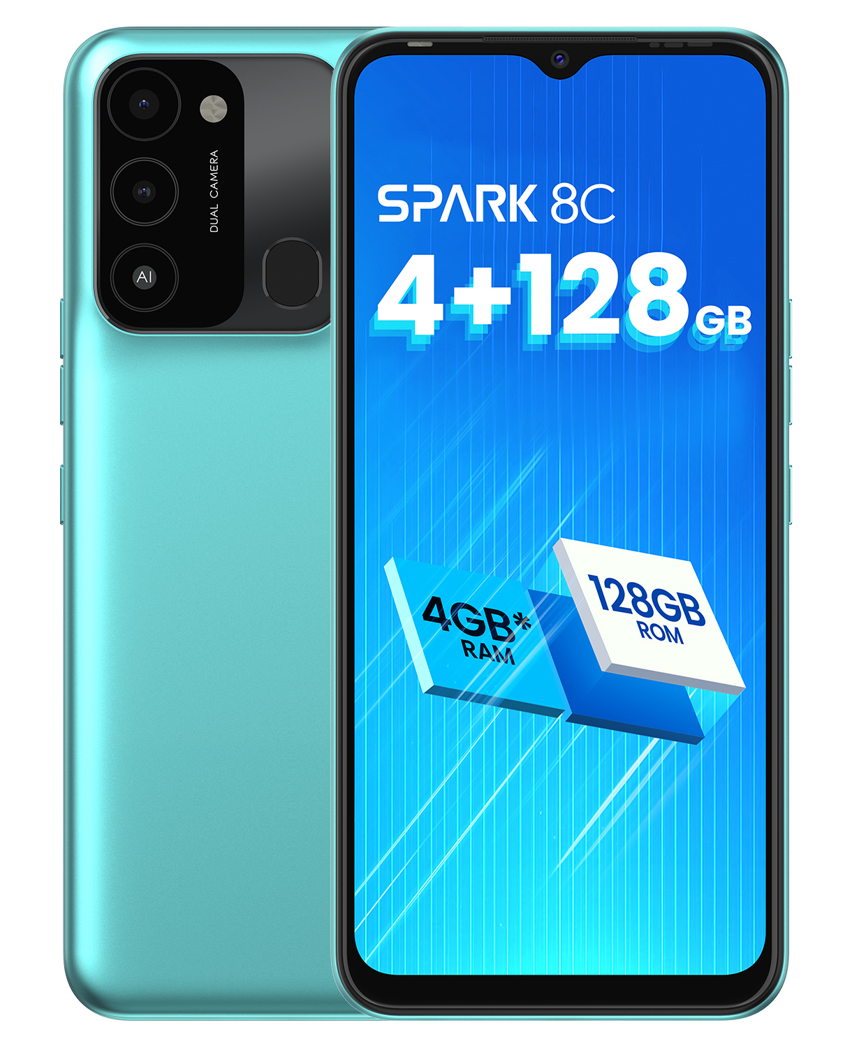 SIM Cyan Dual GB 128 SPARK Turquoise TECNO 8C MOBILE