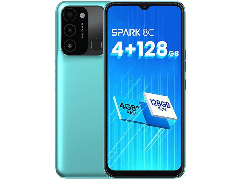 TECNO MOBILE SPARK 8C 128 GB Turquoise Cyan Dual SIM