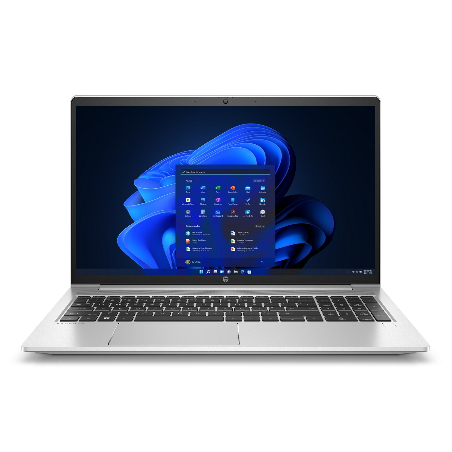 HP ProBook 455, fertig Office 15,6 Radeon und Vega Display, aktiviert, SSD, 500 2021 Notebook installiert 7, Silver 16 GB Zoll RX Pro, AMD RAM, Pike GB mit