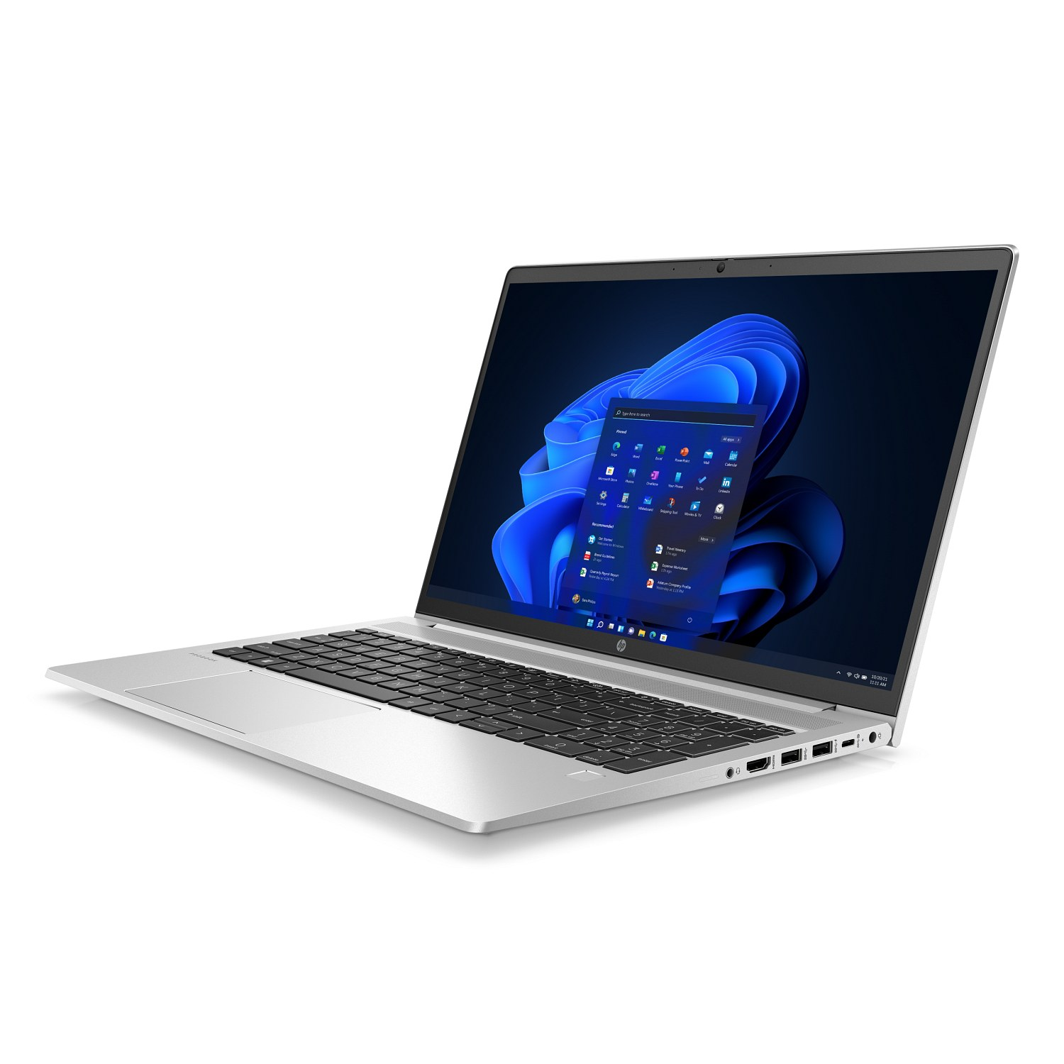 HP ProBook 455, 2021 AMD 1000 AMD 16 Zoll Pro, SSD, eingerichtet, GB Vega Silber Office Notebook 7, GB 15,6 RX Ryzen™ 5 RAM, mit Radeon Prozessor, Display, fertig