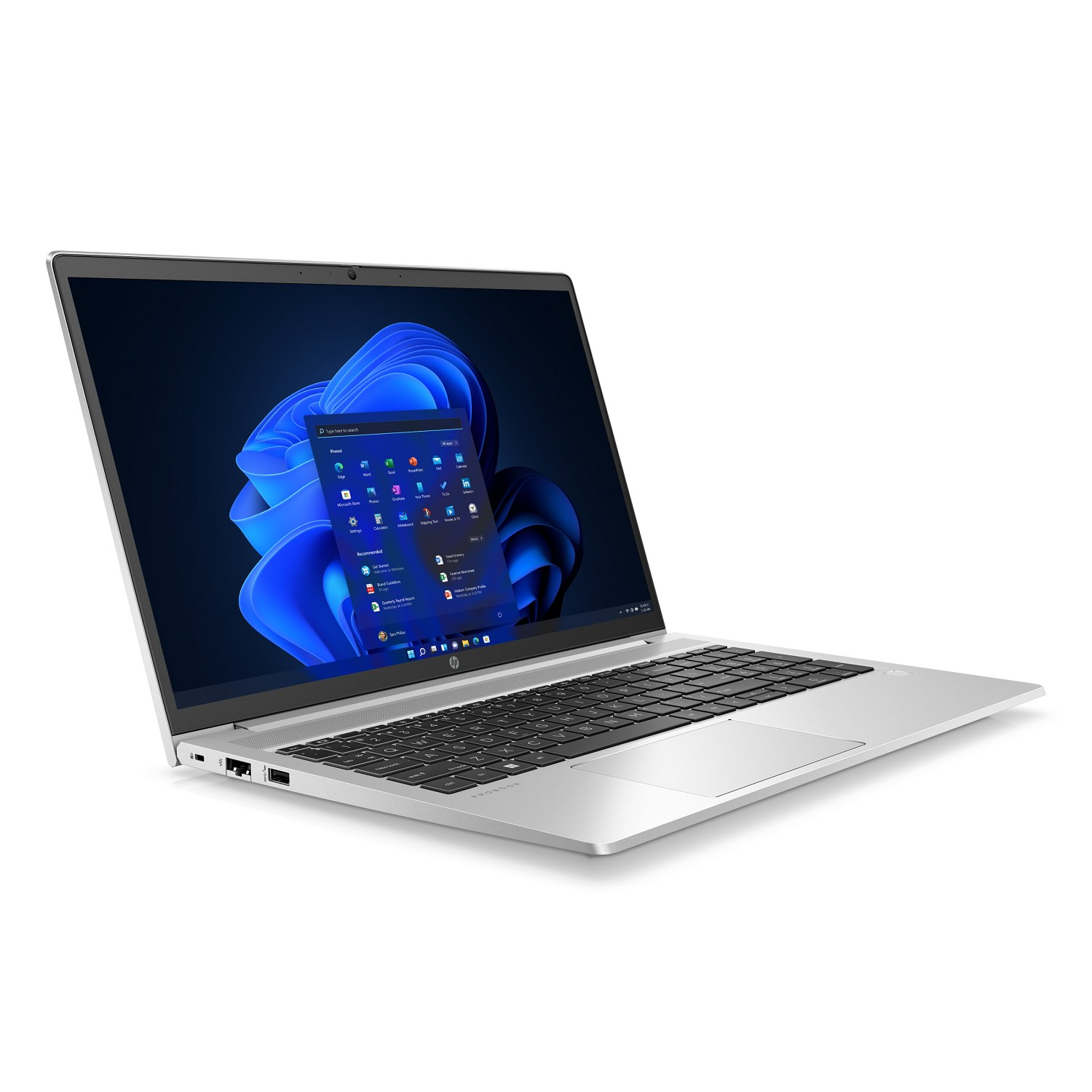 HP ProBook 455, fertig eingerichtet, Prozessor, Pro, Ryzen™ 16 SSD, GB 15,6 RAM, 5 Radeon Office 2000 Notebook Silber Zoll 2021 Display, AMD Vega GB AMD 7, RX mit