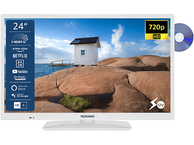 TELEFUNKEN XH24SN550MVD-W LED TV (Flat, 24 Zoll / 60 cm, HD-ready ...