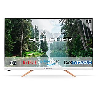 TV LED 32" - SCHNEIDER SC-32S1FJORD, HD, MSTAR, Smart TV, DVB-T2 (H.265), Blanco