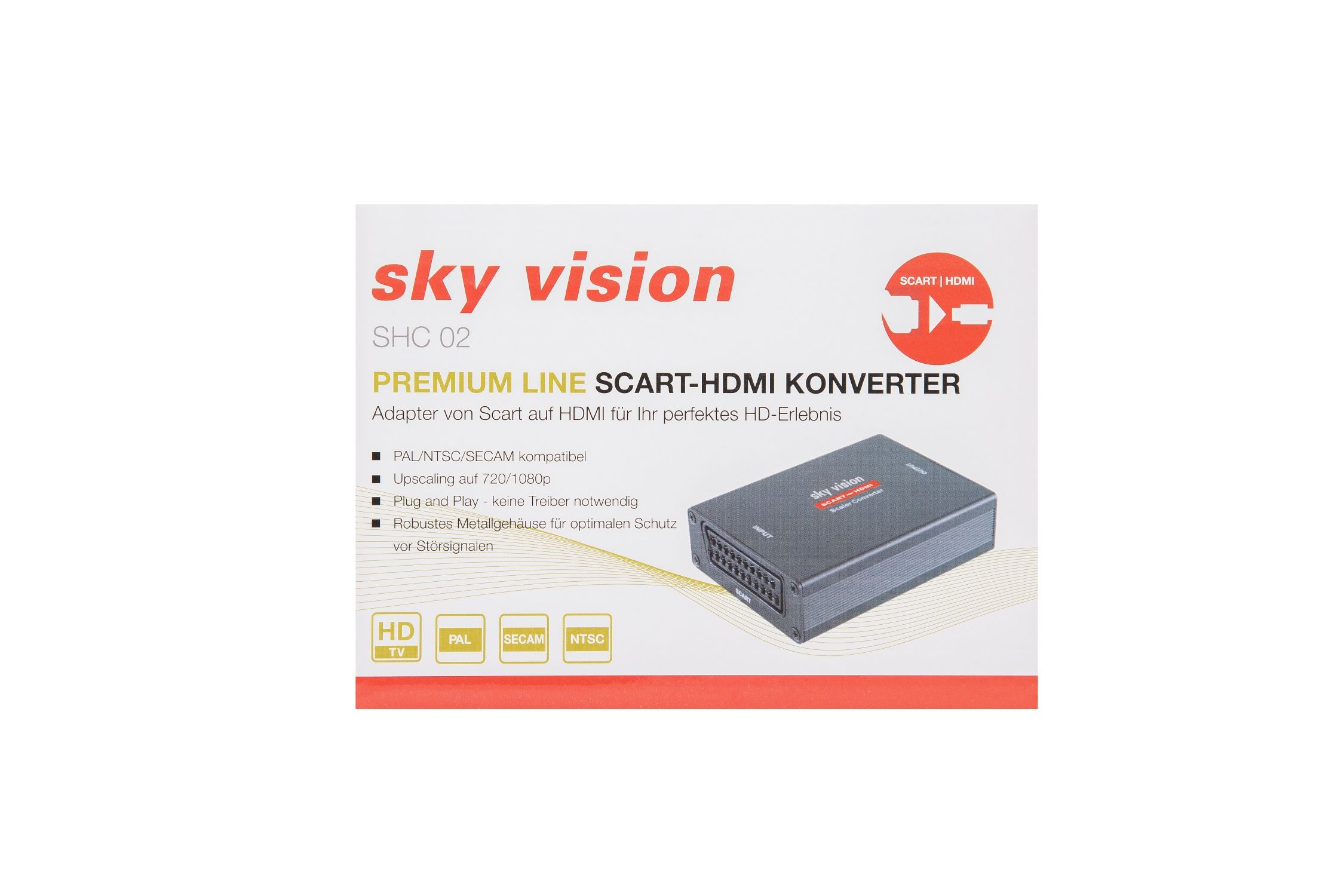 Scart schwarz SKY zu HDMI-Konverter, VISION V1115