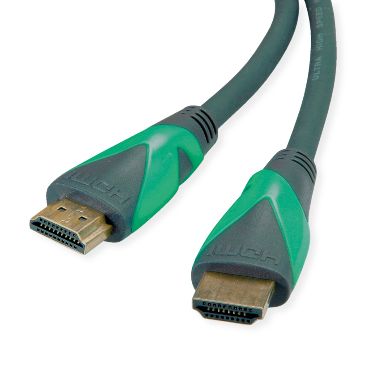 Kabel Ultra 8K HDMI ST/ST HD GREEN mit Kabel Ethernet, mit ROLINE ATC Ethernet Ultra HD HDMI