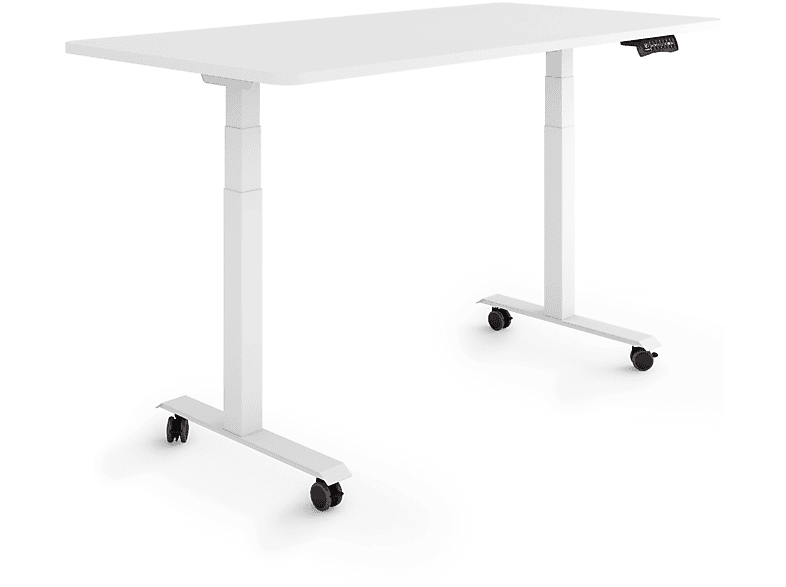 ESMART EZX-132WW auf Rollen 140 x 70 cm elektrisch höhenverstellbarer Schreibtisch