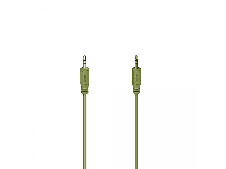 HAMA Audiokabel Flexi-Slim 3,5 mm-3,5 mm Gold Grün 0,75 m, Audio Kabel, 0,75 m