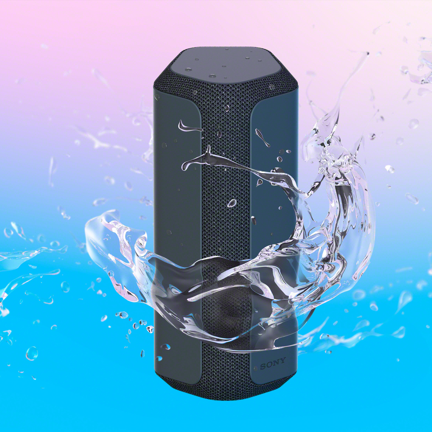 Kabelloser Lautsprecher tragbarer blau SONY Outdoorlautsprecher, XE-200 Blau