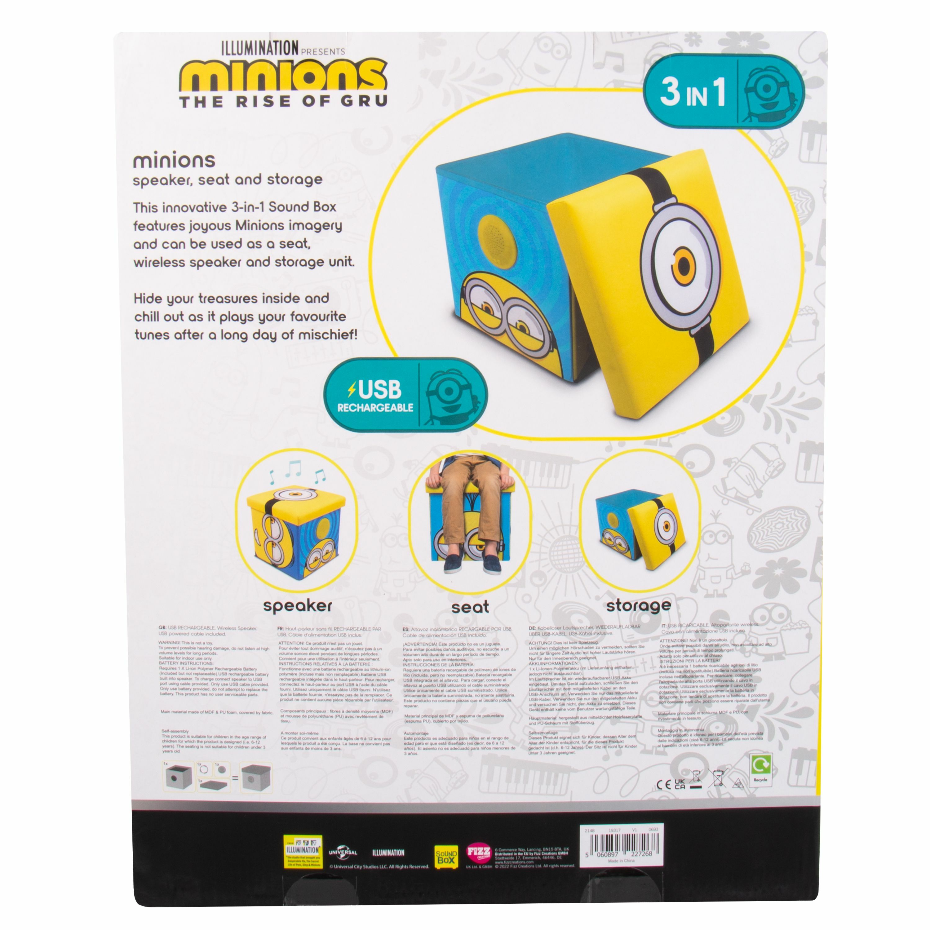 CREATIONS blau Soundbox, 3in1 FIZZ Minions