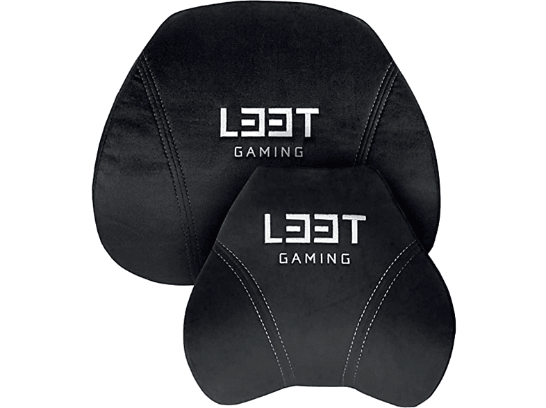 L33T GAMING 160382 Kissen Set Gaming Stuhl, schwarz