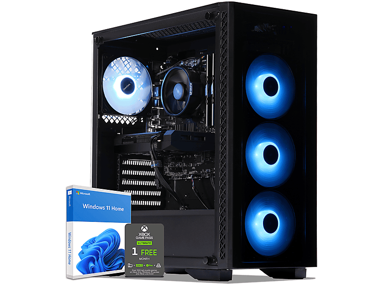 SEDATECH AMD Ryzen 7 5700X, Windows 11 Home mehrsprachig, Gaming PC mit AMD Ryzen™ 7 Prozessor, 16 GB RAM, 500 GB SSD, AMD Radeon™ RX 6600, 8 GB