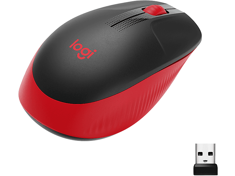 LOGITECH M190 Kablosuz Mouse Kırmızı