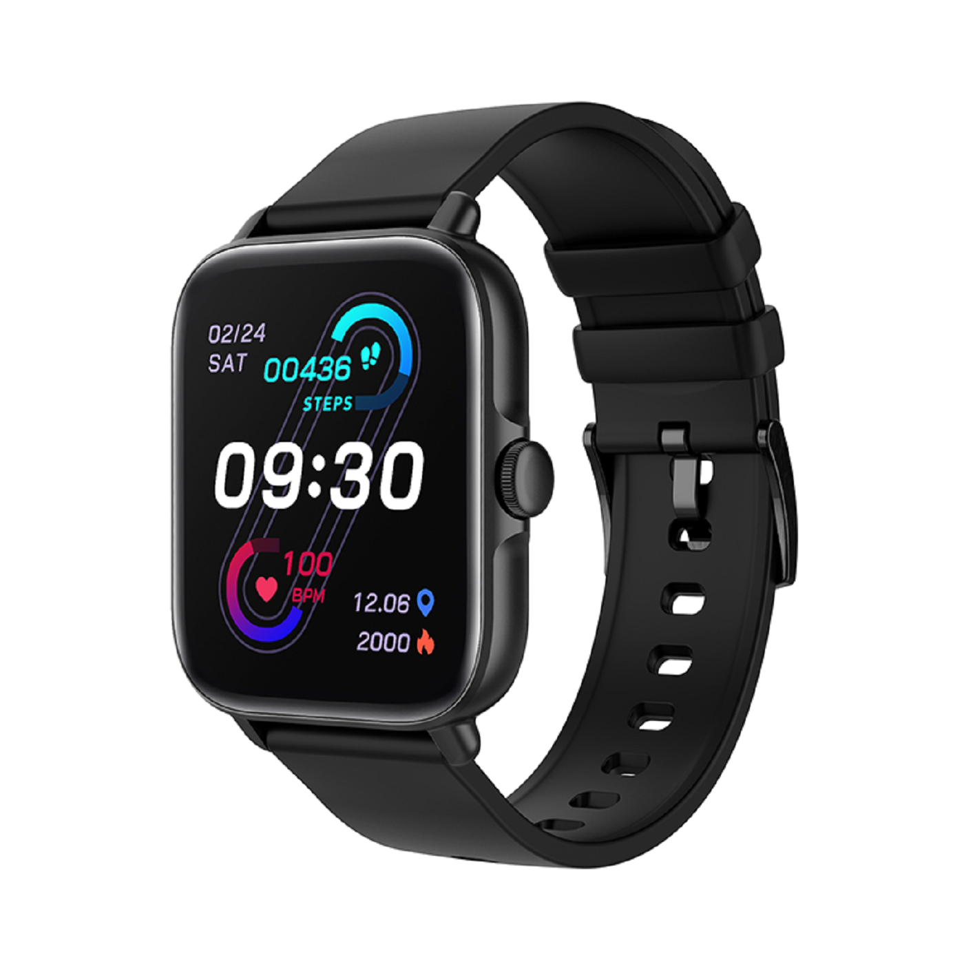 KAREN M Y22 Smartwatch Black Silicone