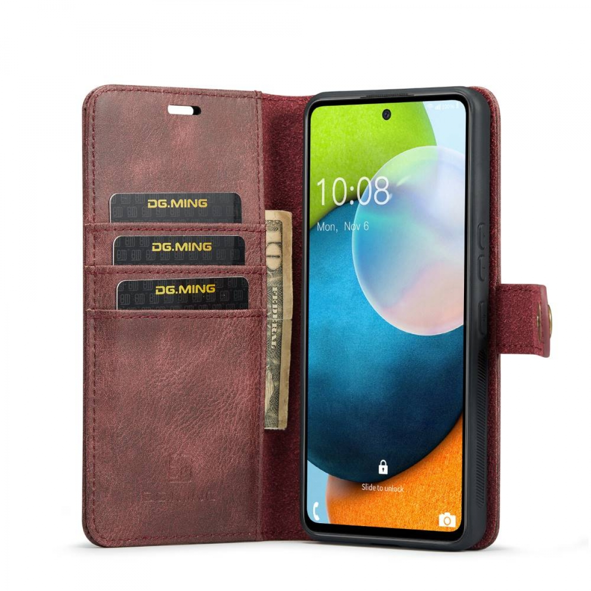 2in1, 5G, DG MING Galaxy Rot Samsung, Bookcover, A53