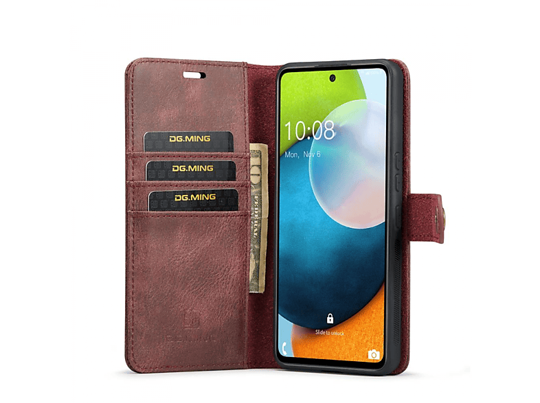 MING A53 Samsung, Galaxy Bookcover, 2in1, Rot DG 5G,
