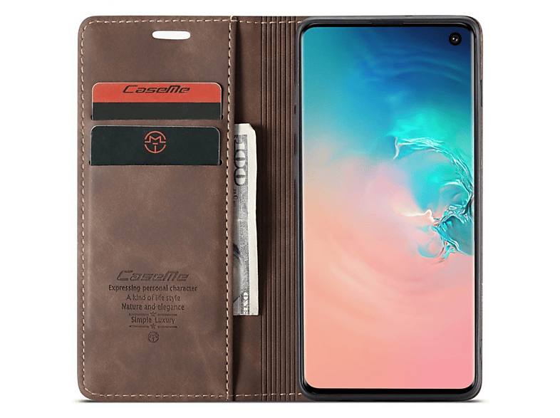 CASEME Smart, Bookcover, Galaxy Kaffee Samsung, S10e