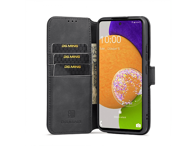 DG MING Retro, Bookcover, Samsung, 5G, Galaxy A53 Schwarz