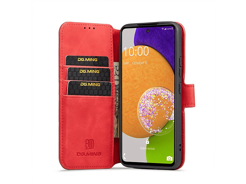 Auslauf DG MING 5G, A53 Galaxy Bookcover, Samsung, Rot Retro