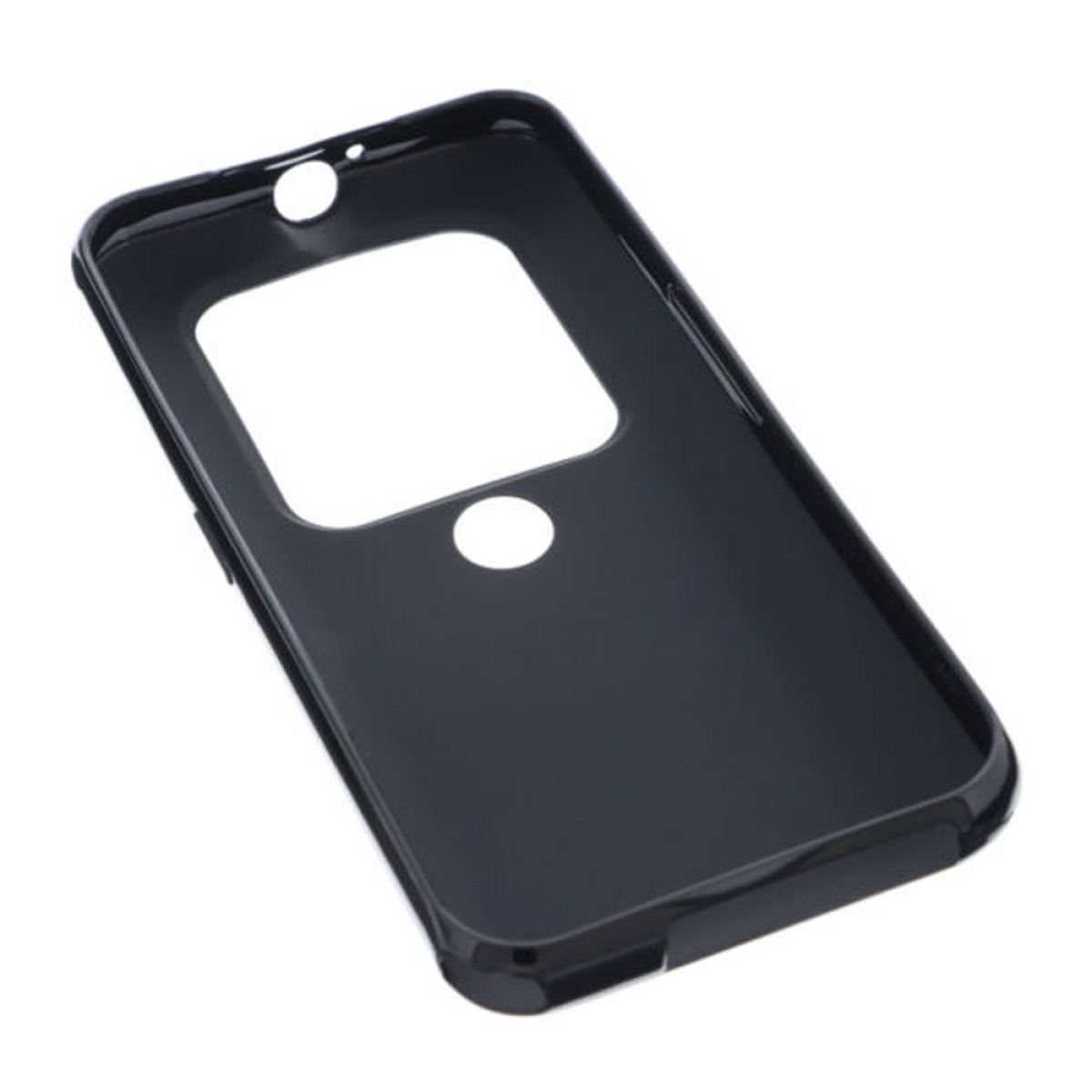 Eine schwarze Telefonhülle.
