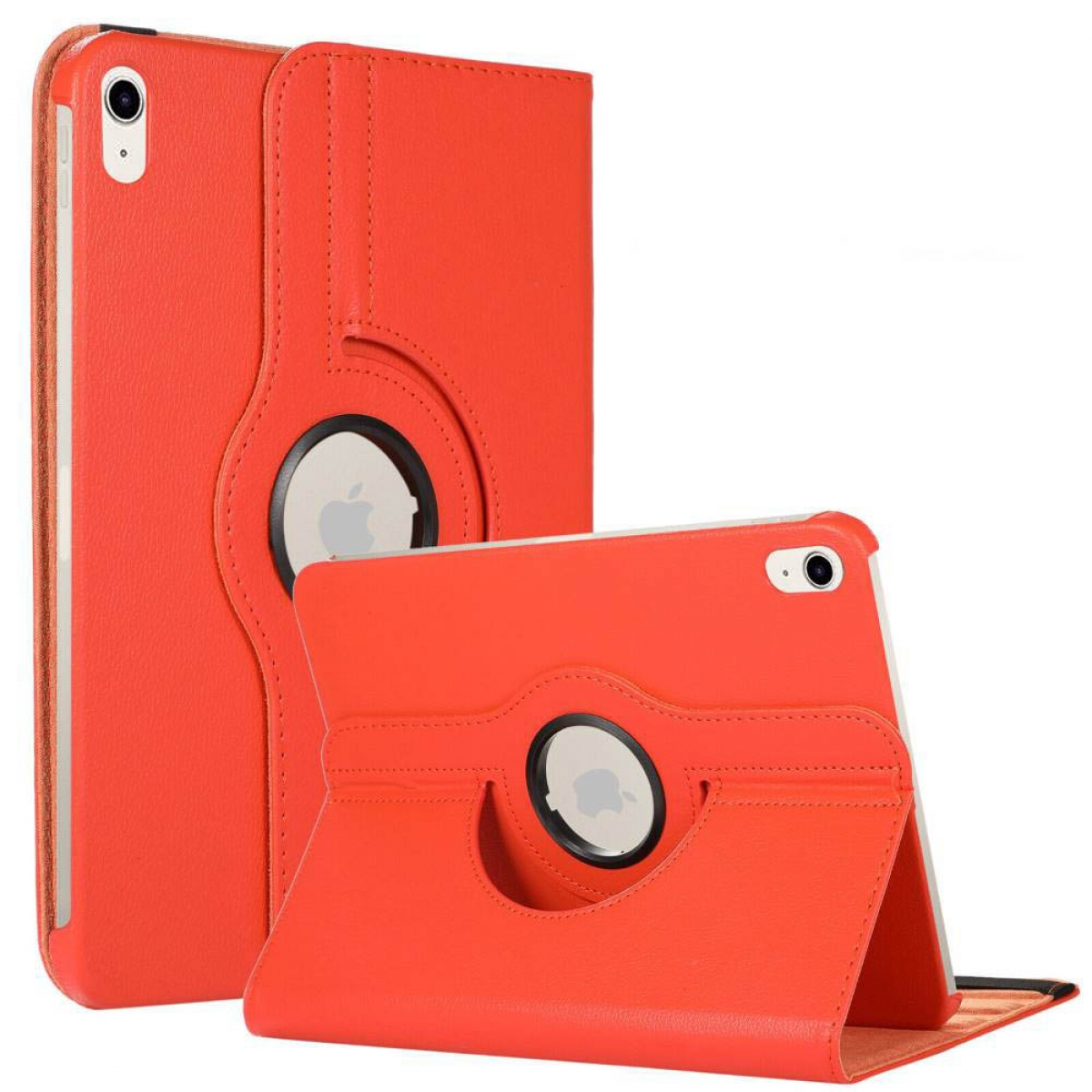 Apple Drehbar für Leather, Tablethülle Synthetic Full Cover Orange CASEONLINE 360
