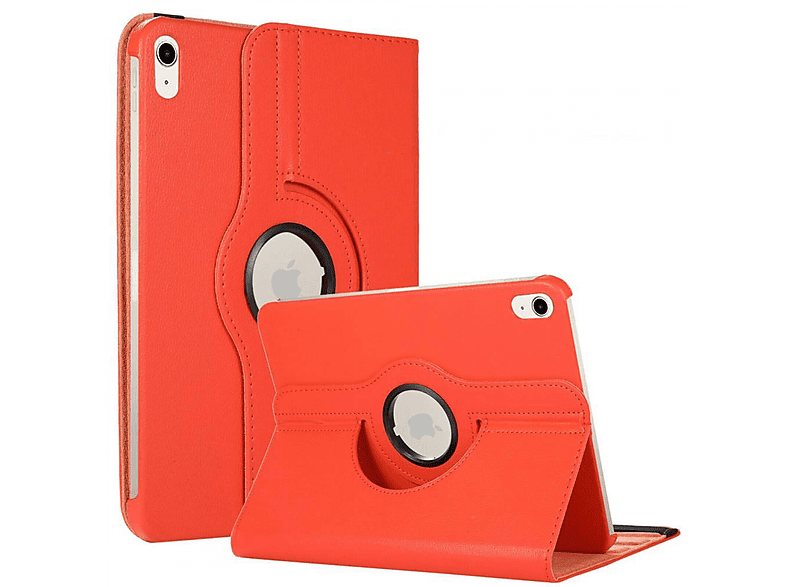 CASEONLINE 360 Drehbar Tablethülle Full Cover für Apple Synthetic Leather, Orange