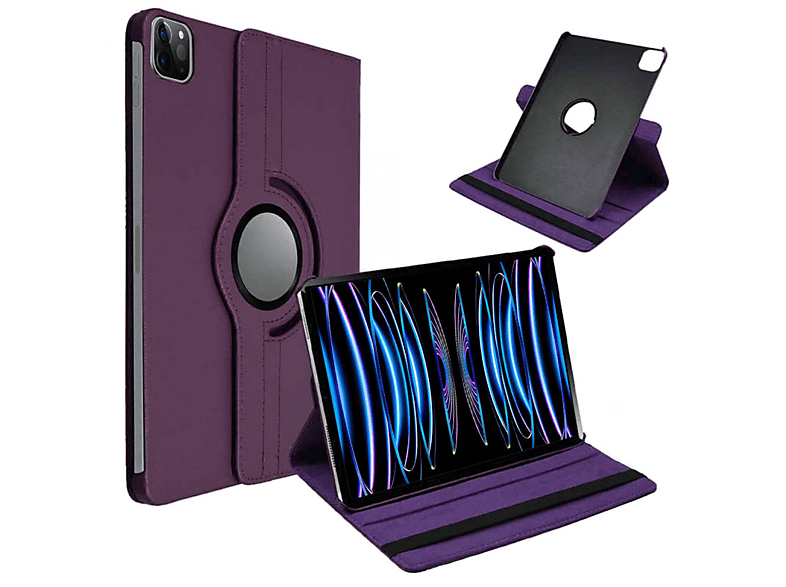 CASEONLINE 360 Leather, für Drehbar Apple Full Cover Violett Synthetic Tablethülle