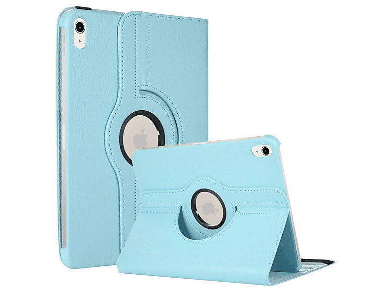 CASEONLINE 360 Drehbar Tablethülle Full Cover für Apple Synthetic Leather, Hellblau