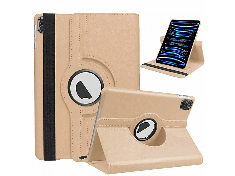 CASEONLINE 360 Drehbar Tablethülle Full Cover für Apple Synthetic Leather, Gold | Taschen, Cover & Cases