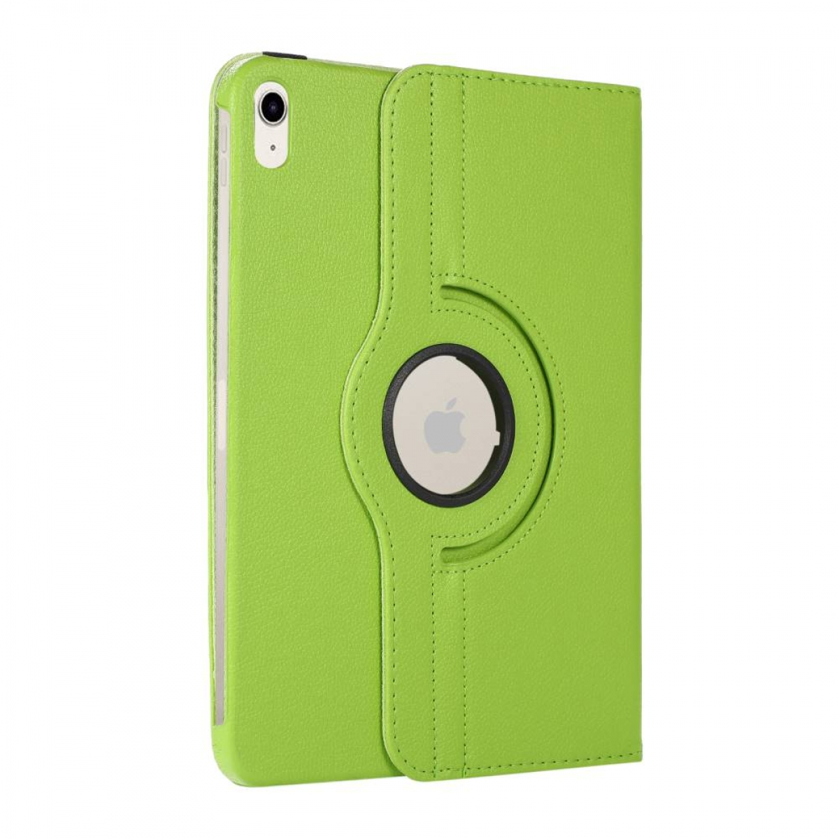CASEONLINE 360 Drehbar Tablethülle Full für Cover Grün Leather, Synthetic Apple