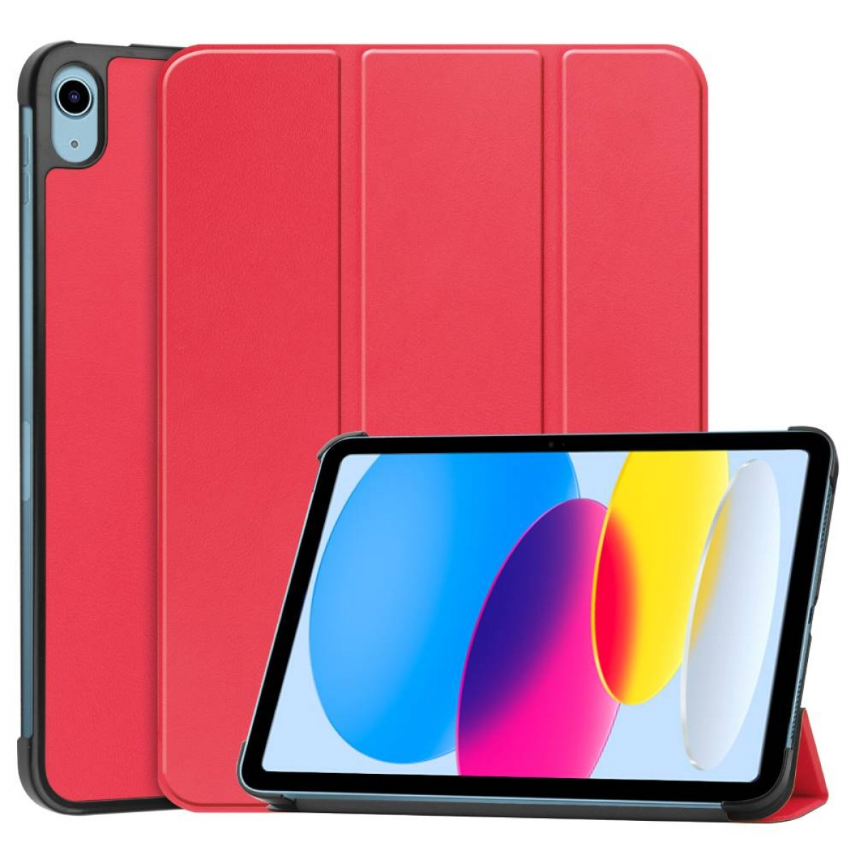 CASEONLINE Aktiv Tablethülle Bookcover für Rot Apple Kunststoff